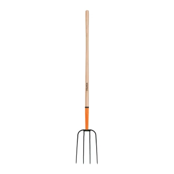 Furca cu 4 dinti si coada din lemn de 122 cm